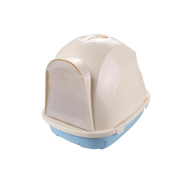Cat Litter Box Closed With Drawer & Gridding Blue